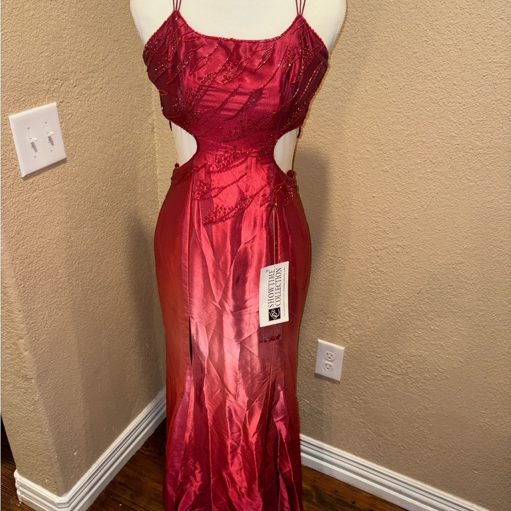 Showtime Collection Backless Red Dress